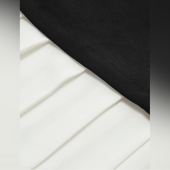 Two-Tone Sleeveless Pleated
Short Dress - Picture 5 of 6